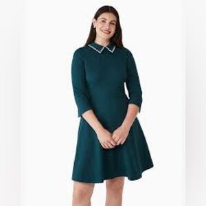 Kate Spade Teal Dress with White Collar